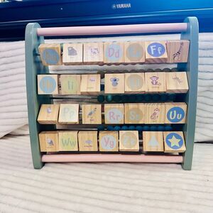 Interactive Wooden Alphabet Abacus